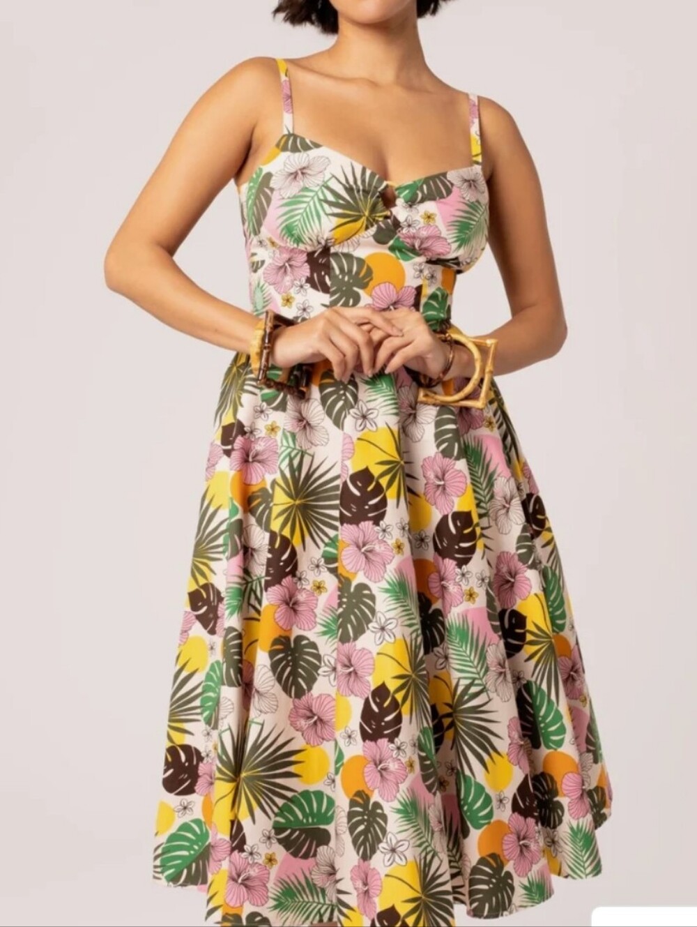 NWT Hell Bunny Benita Fit And Flare 50s Style Retro Sleeveless Floral Dress